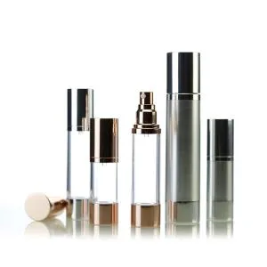 50ml bezgaisa sūkņa pudele ar alumīnija vāciņu